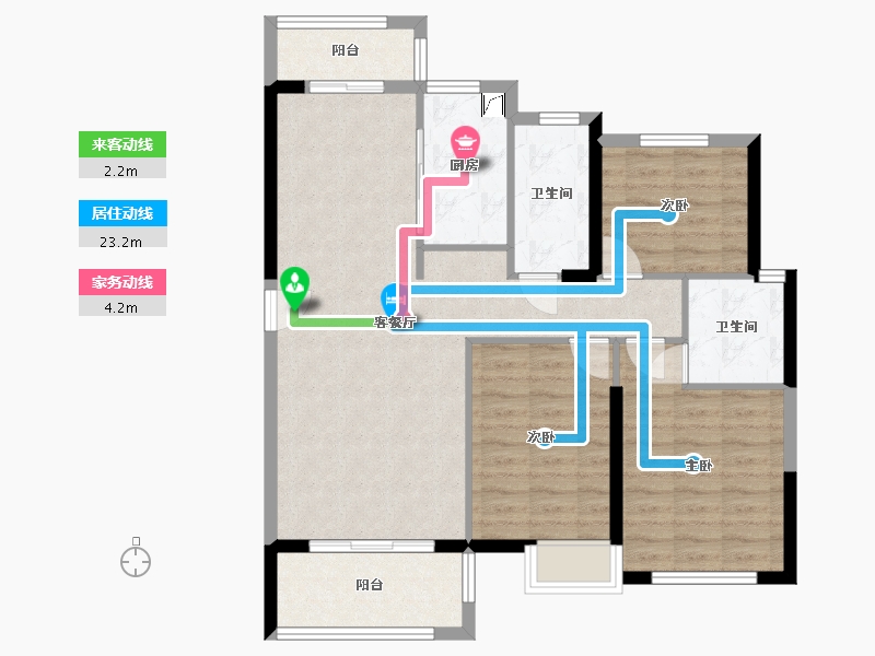 福建省-泉州市-永隆欣悦华庭-92.00-户型库-动静线