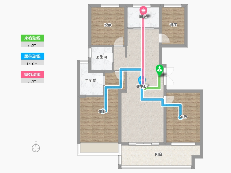 江苏省-镇江市-珑蟠里128-99.00-户型库-动静线