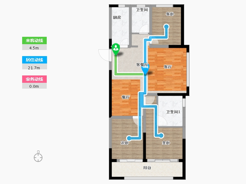 山东省-淄博市-天齐观棠府-101.60-户型库-动静线