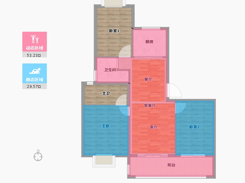 江苏省-南通市-中心-92.80-户型库-动静分区