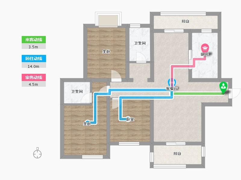 陕西省-安康市-龙湾水境-80.00-户型库-动静线