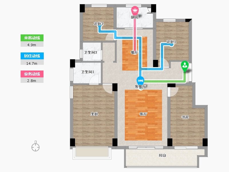 河南省-焦作市-荣安·竹径云山-112.00-户型库-动静线