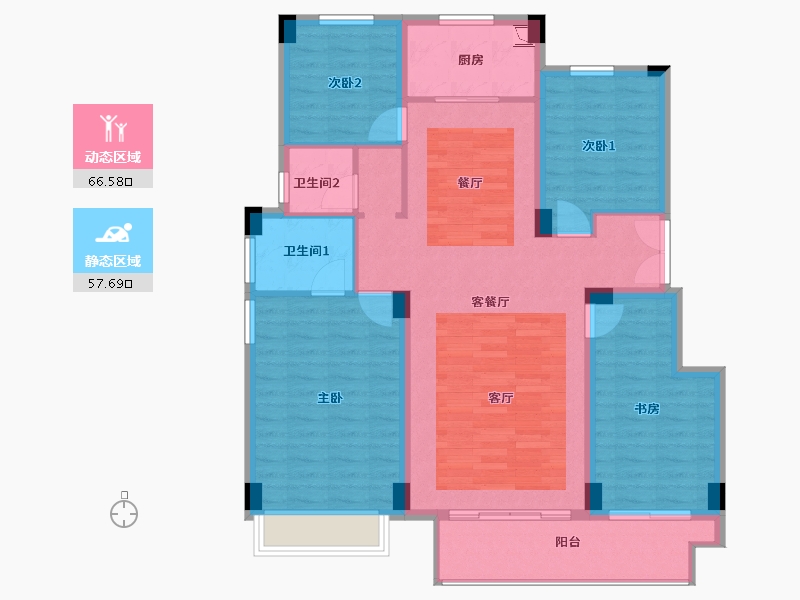 河南省-焦作市-荣安·竹径云山-112.00-户型库-动静分区