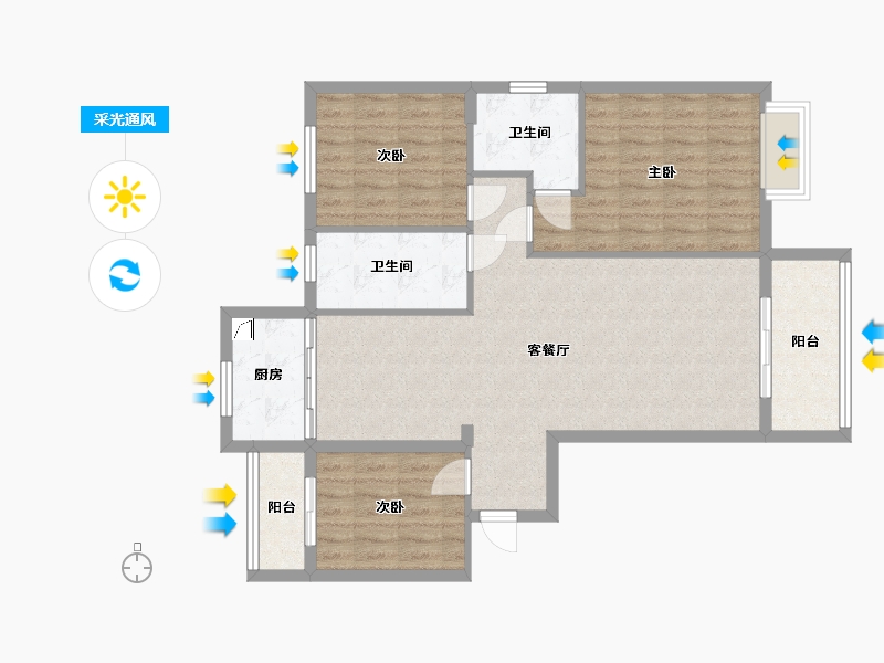 河南省-驻马店市-中亿·宝第住宅小区-484.00-户型库-采光通风