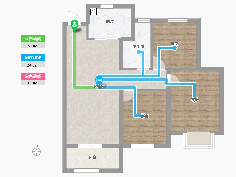 江苏省-无锡市-山水澜园-69.00-户型库-动静线