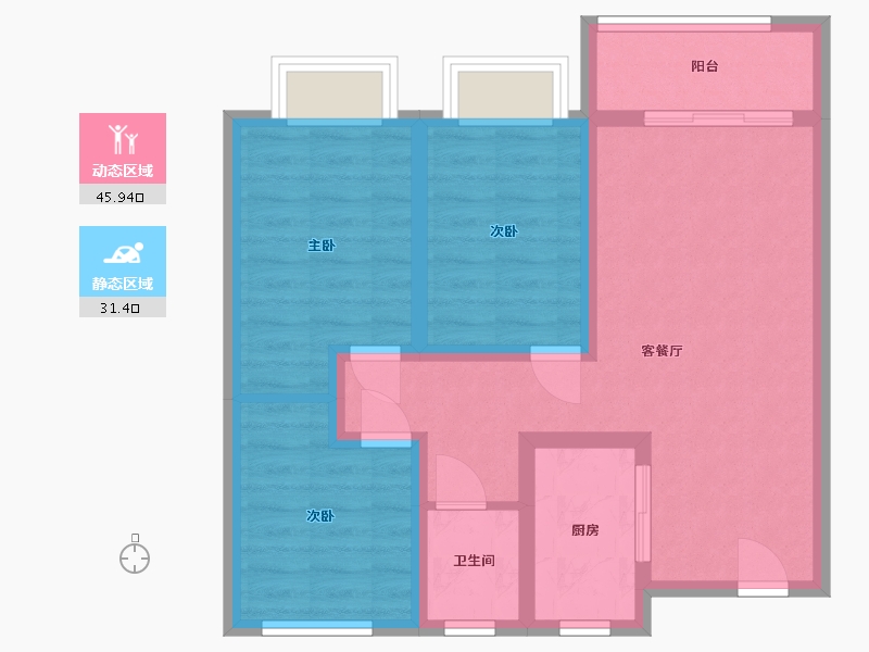 山东省-日照市-春城世家-81.00-户型库-动静分区