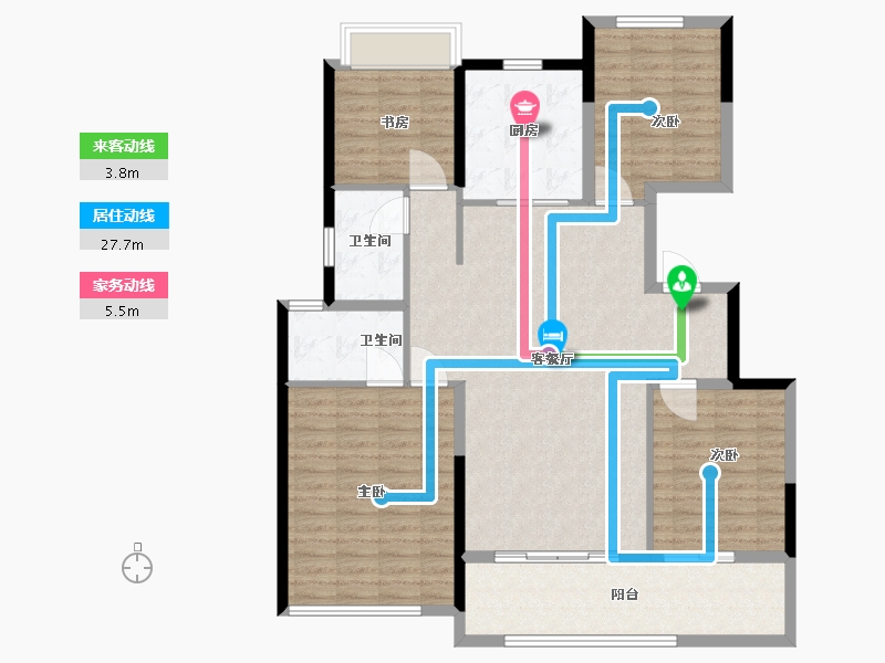 江苏省-盐城市-中海九樾-120.00-户型库-动静线