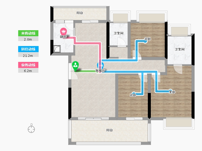 四川省-绵阳市-东润·书苑名家-120.00-户型库-动静线