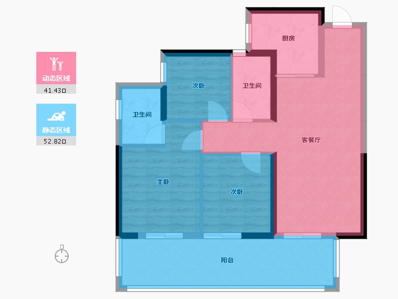 广西壮族自治区-南宁市-大唐院子-94.00-户型库-动静分区