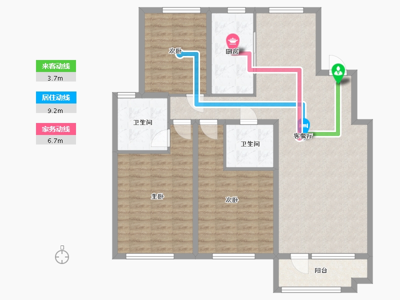 河北省-秦皇岛市-凯旋嘉园-117.00-户型库-动静线