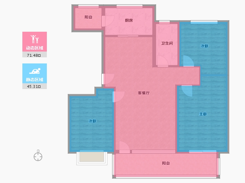 山东省-日照市-莒县金桂府-105.00-户型库-动静分区