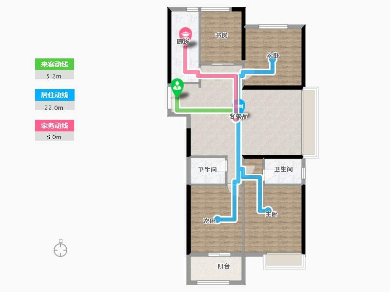 山东省-菏泽市-龙翔·中央檀府-120.00-户型库-动静线