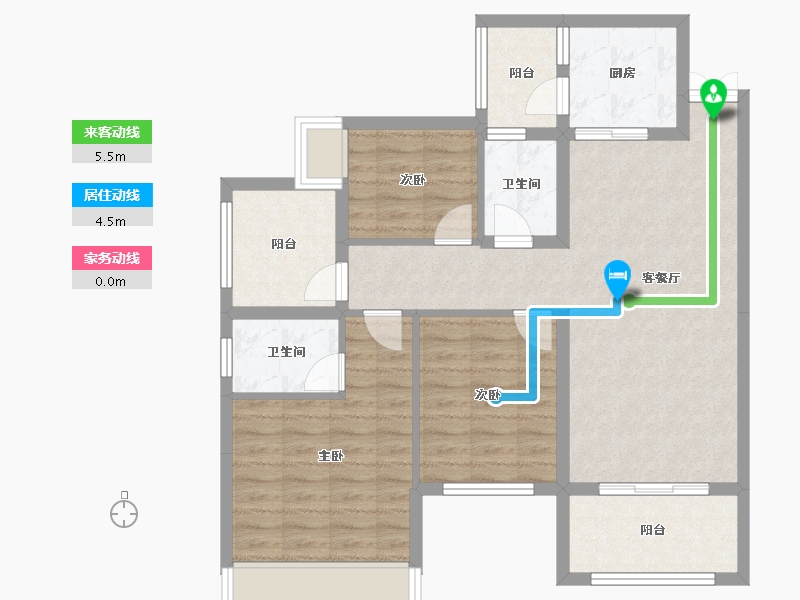 贵州省-贵阳市-谦翔樾峰-92.00-户型库-动静线