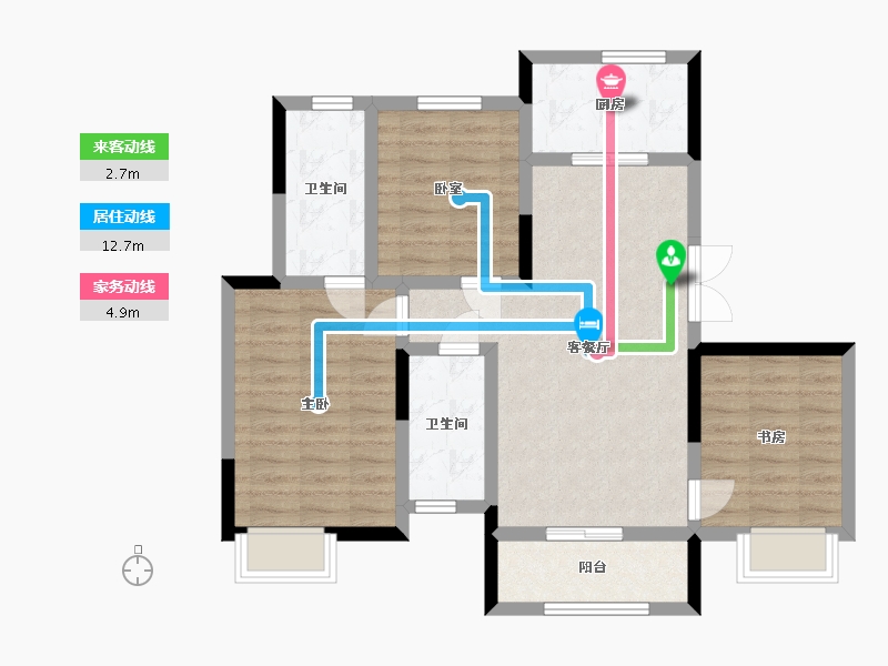 河北省-承德市-领地兰台府-92.00-户型库-动静线