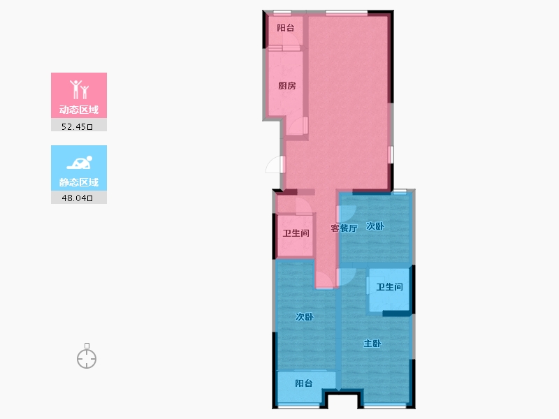 山东省-潍坊市-帝华城-101.00-户型库-动静分区