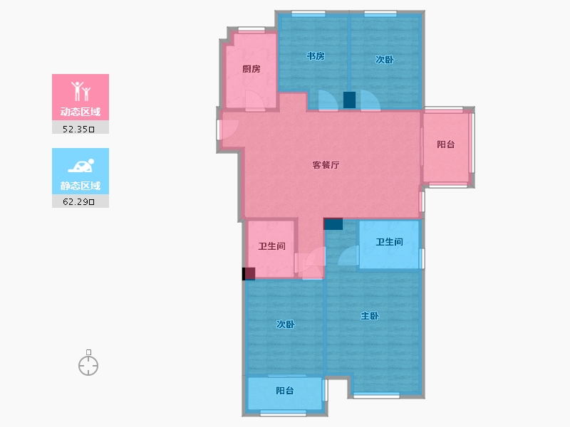 浙江省-湖州市-赞成名仕府-113.00-户型库-动静分区