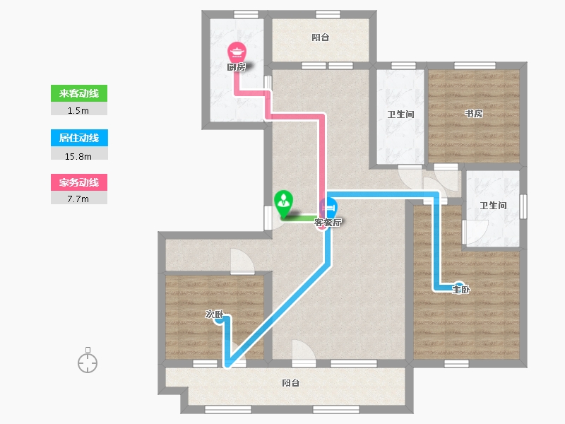 山东省-青岛市-盛华海语墅-104.00-户型库-动静线