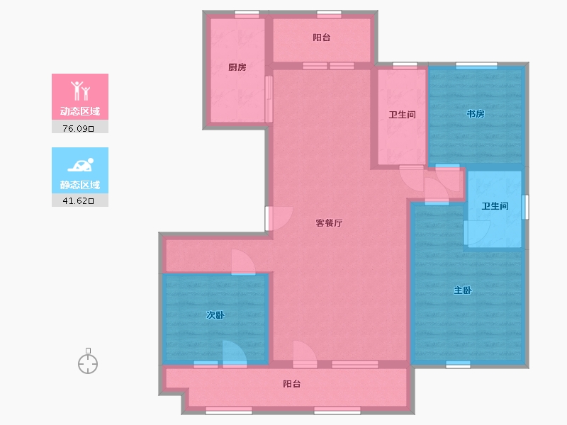 山东省-青岛市-盛华海语墅-104.00-户型库-动静分区