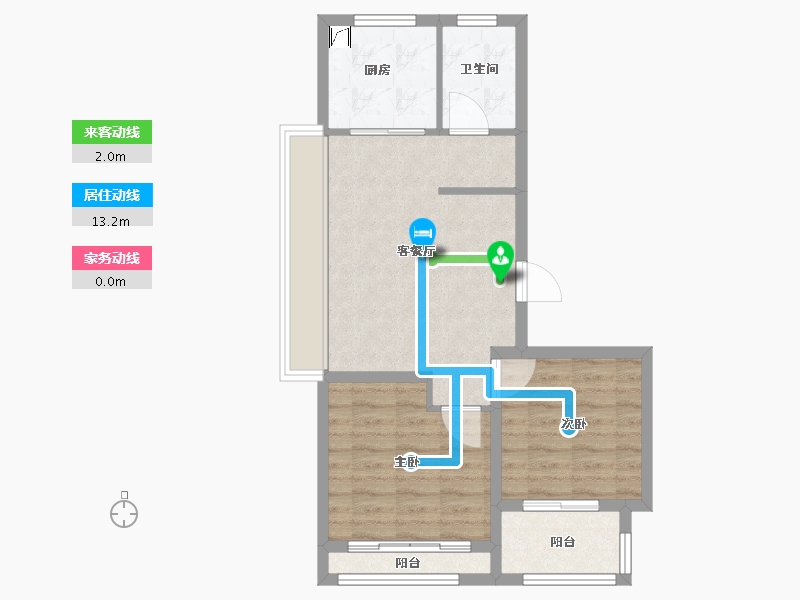 上海-上海市-大华锦绣悦府-60.00-户型库-动静线