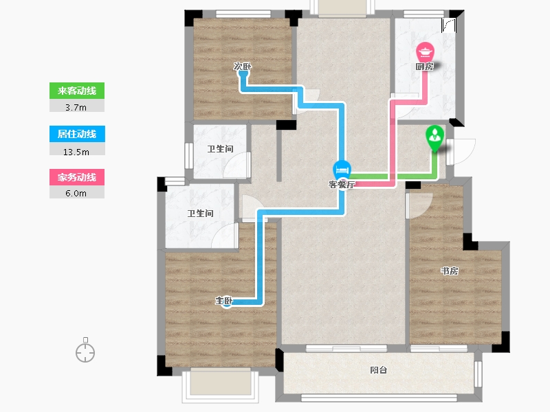 浙江省-绍兴市-江山里-100.00-户型库-动静线