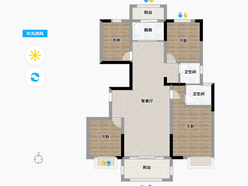 江苏省-连云港市-云台山第-108.00-户型库-采光通风