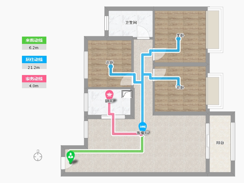 安徽省-阜阳市-京师国府-90.00-户型库-动静线