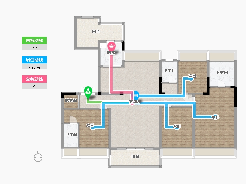 湖南省-湘潭市-碧桂园豪园-156.00-户型库-动静线