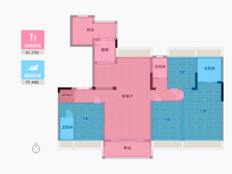 湖南省-湘潭市-碧桂园豪园-156.00-户型库-动静分区