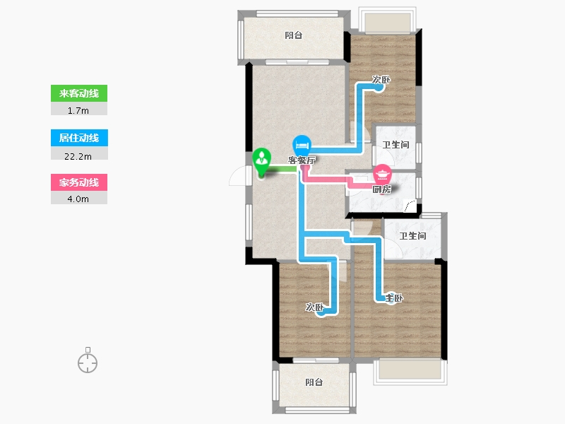 福建省-宁德市-鼎盛庄园-89.00-户型库-动静线