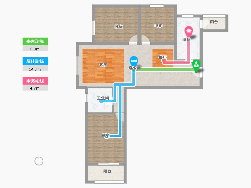 河北省-张家口市-建发芳华里-101.68-户型库-动静线