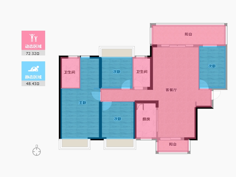 广西壮族自治区-南宁市-云星钱隆首府-123.00-户型库-动静分区