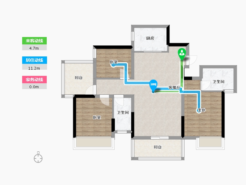 广西壮族自治区-南宁市-彰泰滨江学府-89.00-户型库-动静线