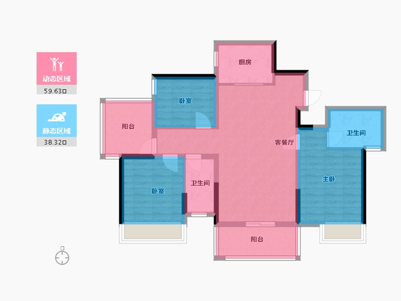 广西壮族自治区-南宁市-彰泰滨江学府-89.00-户型库-动静分区