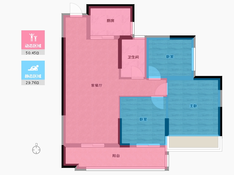 湖南省-长沙市-君悦阳光城-82.16-户型库-动静分区