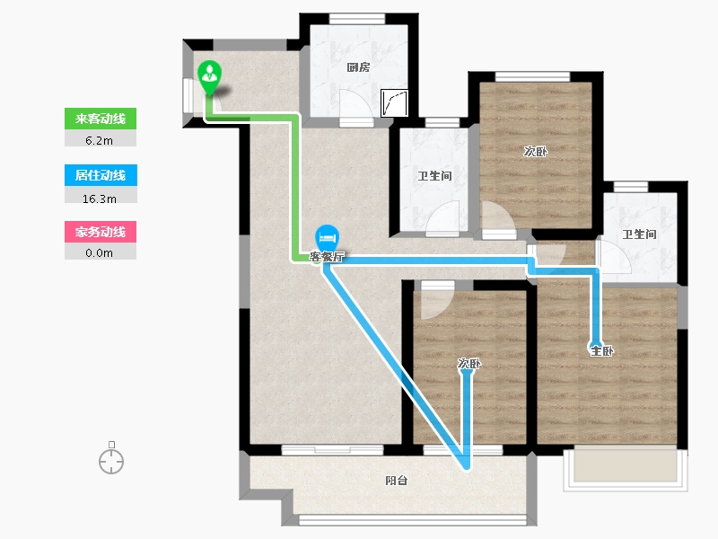 山西省-晋中市-雅居乐熙苑-101.00-户型库-动静线