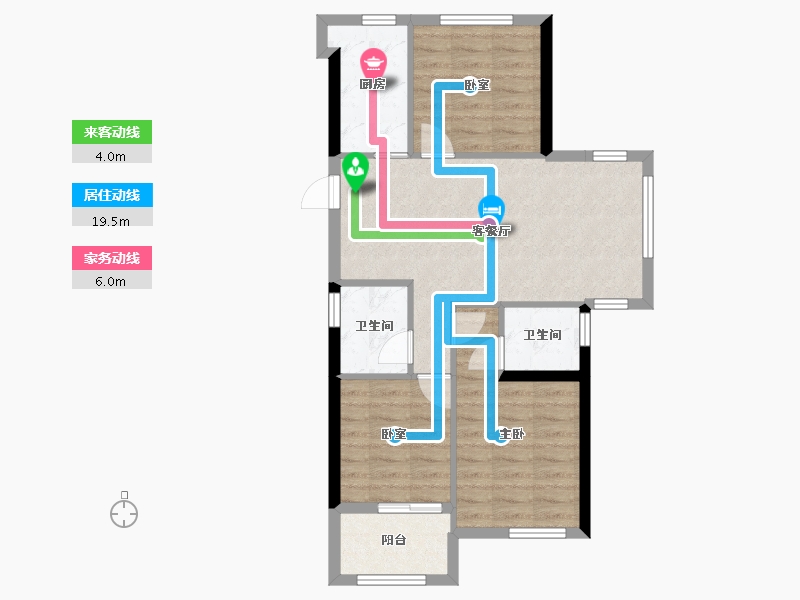 福建省-福州市-世贸远洋东江湾-76.00-户型库-动静线