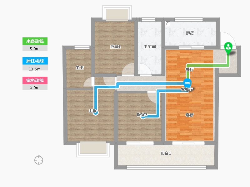 江苏省-南通市-中心-87.23-户型库-动静线