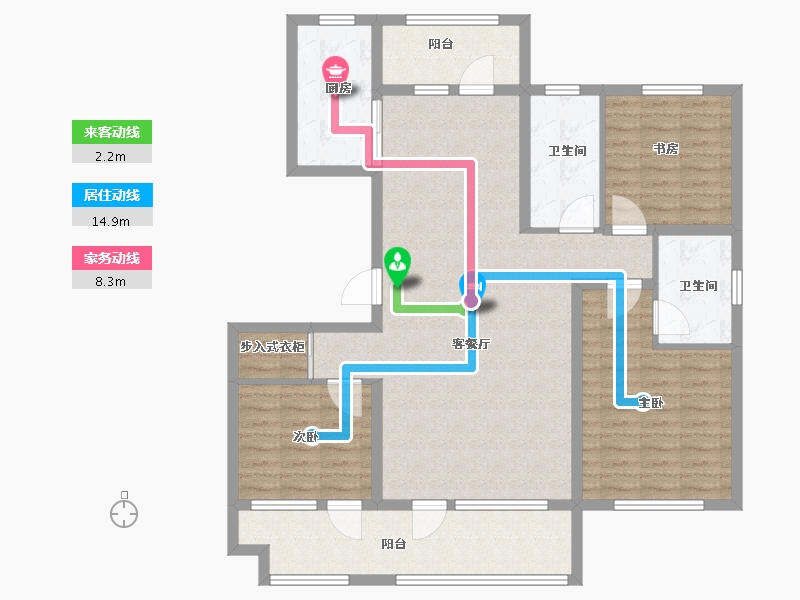 山东省-青岛市-盛华未来城-118.00-户型库-动静线