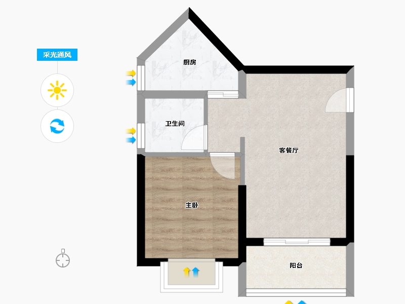 广西壮族自治区-北海市-大都锦城-50.00-户型库-采光通风