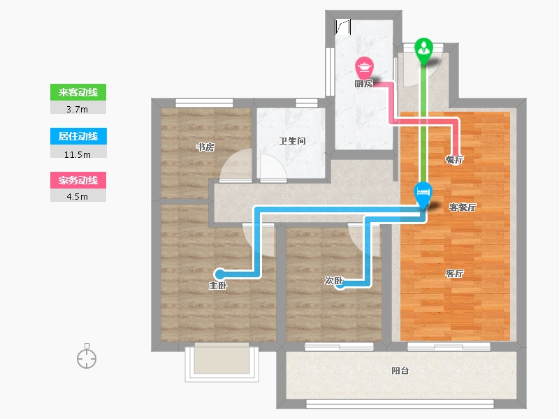 江苏省-南通市-中心-73.60-户型库-动静线