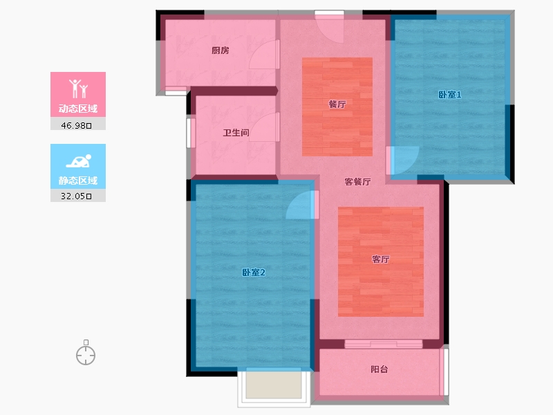 河南省-焦作市-众盛·城际花园-70.39-户型库-动静分区