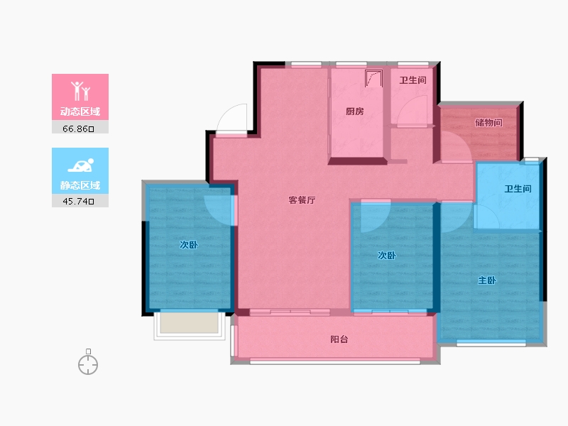 江苏省-南京市-熙悦-101.00-户型库-动静分区