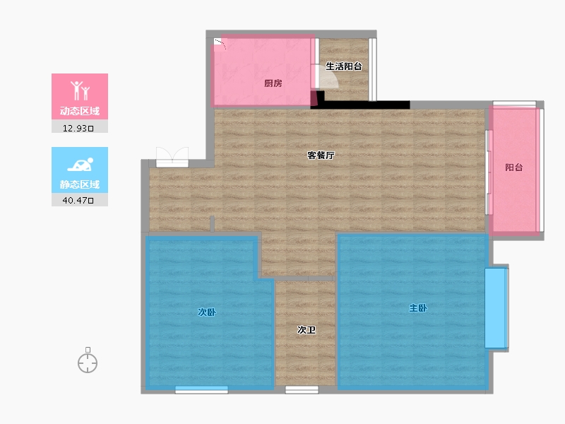 湖南省-长沙市-天翼小区-94.75-户型库-动静分区