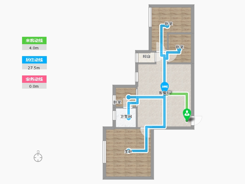 广东省-广州市-银丰花园-66.88-户型库-动静线