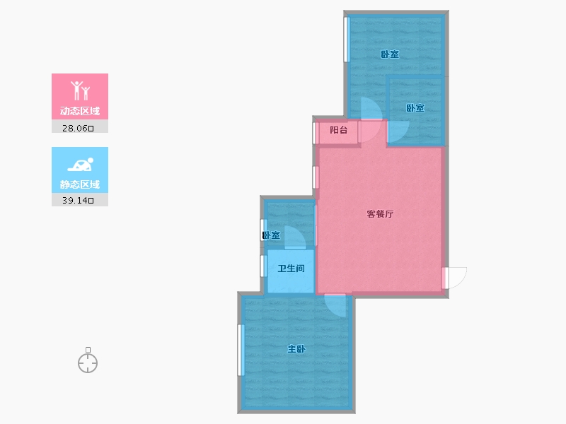 广东省-广州市-银丰花园-66.88-户型库-动静分区