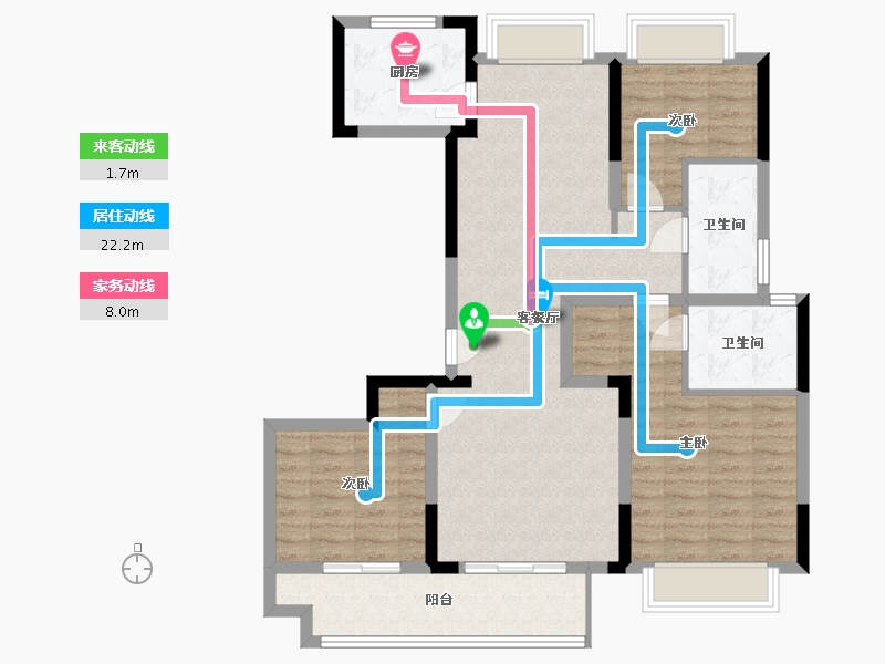 江西省-宜春市-翼天·大观天地文旅特色小镇-99.00-户型库-动静线