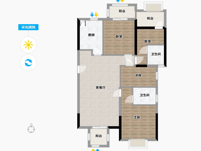 福建省-南平市-建发悦城-108.00-户型库-采光通风