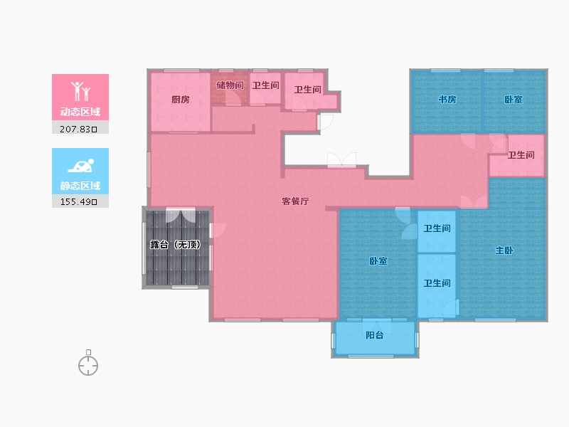 山东省-潍坊市-弘润金茂府-360.00-户型库-动静分区