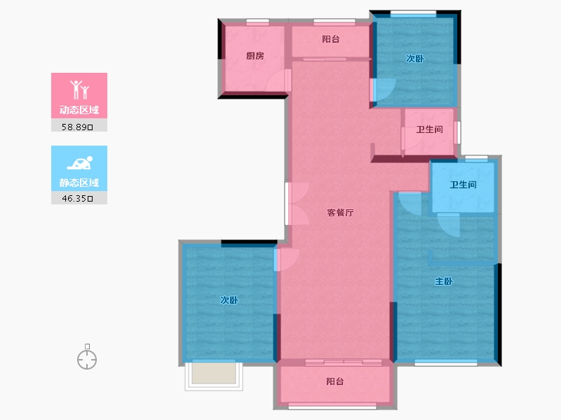 山东省-济南市-中铁逸都国际-111.00-户型库-动静分区