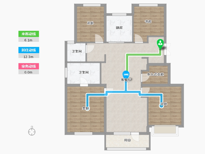 辽宁省-大连市-万科金地和风明月-115.00-户型库-动静线